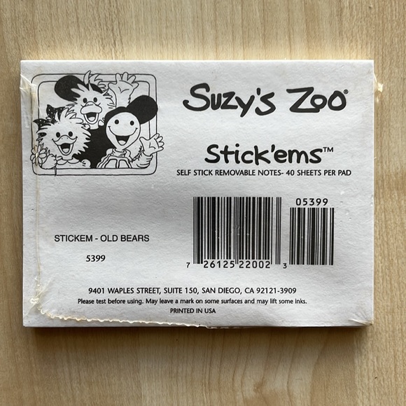 Brand new Suzy’s Zoo sticky notes - bears - Picture 2 of 2